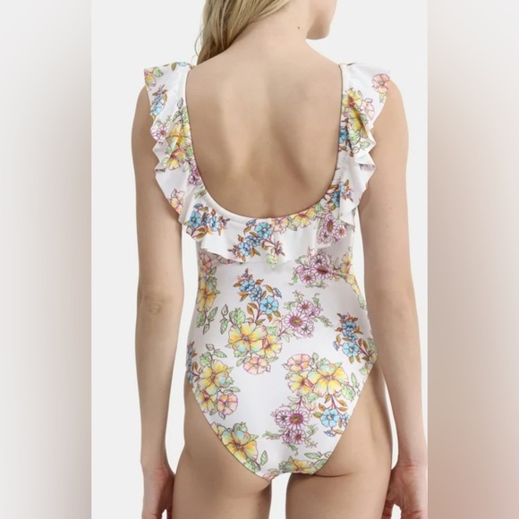 Jessica Simpson Women’s Ruffle One Piece Swimsuit - Size S - Picture 2 of 5